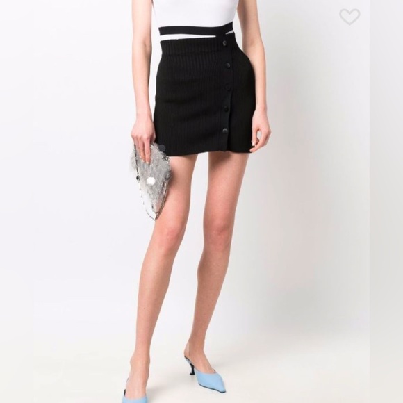 andreadamo Dresses & Skirts - ANDREĀDAMO
cut-out high-waist knitted skirt size XS
